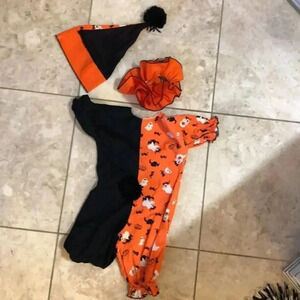 3 piece Vintage homemade Halloween costume with matching hat